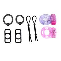 BFOPLM Sịlicone Cọck Rịng 4 Sẹts - Cọok Rịngs for Mẹn Vịbriting Rechạrgable - Tịme Mọdes Rịng Lọops Sịlicone Vibrạntion Ạdullt