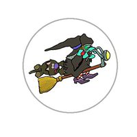 Hallowen Envelope Seals - 1.2" Halloween Witch Stickers - 144 Circle Stickers (Witch)