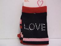 Planet Sox *Love Rhinestone* Stripe Socks