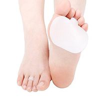 10 Pairs Metatarsal Pads Apple Type Ball Of Forefoot Cushions Silicone Palm Insoles Relief Muscle Soreness,White
