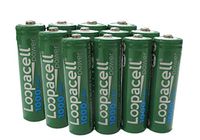 12 Loopacell AA Rechargeable NiCD Battery, 1.2V 1000mAh High Capacity AA Batteries for Solar Lights, Garden Lights