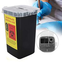 Sharps Container, Portable Disposable Cutter Tattoo Needle Razor Blade Collector Waste Box with High Strength Plastic