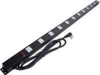 45" 12 Outlet Metal Power Strip