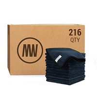 16" x 16" Buff™ Pro Multi Surface Microfiber Towels Bulk | Case: 216 Qty (Black)