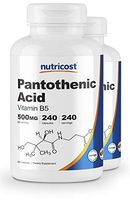 Nutricost Pantothenic Acid (Vitamin B5) 500mg, 240 Capsules (2 Bottles)