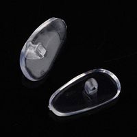 Non-Slip Nose Pad, Wellmon Silicone Eyeglasses Sunglass Glasses Nose Pads Soft Oval Screw-On