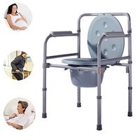 Commode Chair, Heavy-Duty Porta Potty for Adults, Toilet Safety Frame with Commode Bucket Portable Toilet for Camping Gift for The Elderly