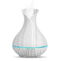 OliveTech Mini Essential Oil Diffuser, 150ml Ultrasonic Aromatherapy Diffuser, 7 Color LED Lights,BPA Free,Auto Shut Off - Light Wood Grain