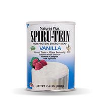 NaturesPlus SPIRU-TEIN Shake - Vanilla - 2.4 lbs, Spirulina Protein Powder - Plant Based Meal Replacement, Vitamins & Minerals For Energy - Vegetarian, Gluten-Free - 32 Servings