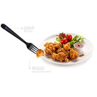 TigerChef 1000 White Legend Forks Heavy Weight Durable Plastic Cutlery With A Grip Design Disposable Recyclable Reusable Solid Durable Silverware Flatware Cutlery Utensil Bulk (Legend Forks, White)