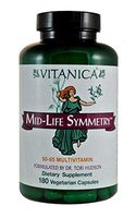 Vitanica - Mid-Life Symmetry, 50-65 High Potency Multivitamin and Mineral, Vegan, 180 Capsules