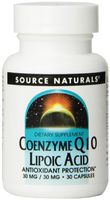 Source Naturals Coenzyme Q10, Lipoic Acid - Antioxidant Protection, Dietary Supplement That Supports Heart Health & Healthy Gums - 30 Capsules