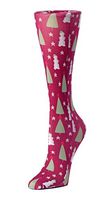 Cutieful Therapeutic Graduated 8-15 mmHg Compression Socks - Christmas Trees