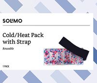 Amazon Brand - Solimo Hot/Cold Gel Bead Pack with Strap, 6” X 12”
