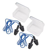 Travelon 2 Pairs of Earplugs with Cord, Multicolor