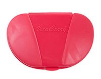 VitaCarry Small 4 Compartment Pocket Pill Box Holds up to 20 Aspirin Size Tablets - 3.0" x 2.0" x 0.6" (Pack of 1 - Red)