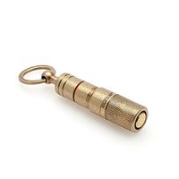 JIFENG Cigar Punch – Copper Bronzy Engraved - Zig-Zag Ripple Carving - 2 Size Blades - Retractable and Screw Out Punch - Protective Gift Box Included - Smoking Accessories - Portable for Outdoor Use