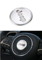 Dwindish 1 Pcs Silver Sexy Car Styling Decorative Aluminium Steering Wheel Cover Trim for Jeep Renegade/Cherokee/Grand Cherokee