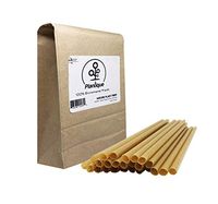 Plantique Organic Bamboo Sugarcane Straws - Drinking Biodegradable Reusable Kids AndAdults Straw | Eco-Friendly Replacement For Plastic Ones With 3 Sizes 6MM" ( 100 STRAWS )