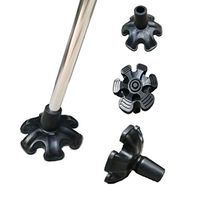 Cane Crutch Tips 3/4 inch Hexagonal Rubber Replacement Foot Pad for Walking Canes Self Standing Tripod Stand