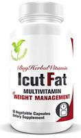 IcutFat-Healthy Metabolism Support Multivitamin(60 Vegan Capsules, Sinetrol®, Guarana, L-Carnitine, Mango Seed, Green Tea, Q10 and Multivitamin)