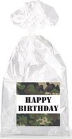 Military Camouflage Happy Birthday Party Favor Bags with Ties - 12pack