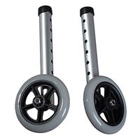 JayCreer 1Pair(2PCS) Medical Universal 5" Walker Wheels Universal Fixed Walker Wheels