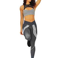 Neartime Women Leggings, Fashion Dots Workout Fitness Sports Pants Casual Running Yoga Sweatpants (L, Black)