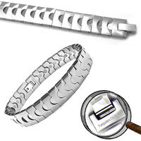 Accents Kingdom Men's Magnetic Tungsten Carbide Golf Bracelet B 8.5"