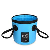 Trqqe Collapsible Water Barre Folding Portable Tub Car Cleaning Wash Bucket for Camping, Hiking,Fishing,Washing & Gardening (12L, blue)