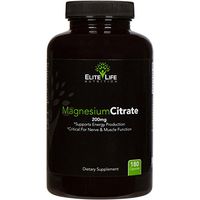 Magnesium Citrate 200mg - Pure, High-Potency, Bioavailable, and Natural Magnesium - Optimum for Stress and Anxiety Relief, Sleep, Relaxation, Constipation, and Brain Support Now - with 180 Capsules