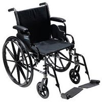 Cruiser III Lightweight, Dual Axle Wheelchair - Full Arms, 18 x 16, Footrests - Model 565470