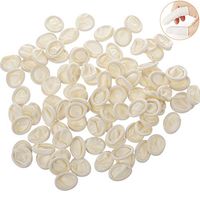 Rubber Finger Cots, 200pcs Disposable Natural Finger Cots Latex Anti-Static Finger Covers Nail Art Gloves
