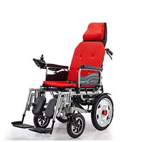 Oiiits Electric Wheelchair, Double Motor 360 ° Joystick Lithium Battery Lightweight Folding Transport Wheelchair Chair, Electric Wheelchairs for Adults Elderly, Rollator Walker with Seat,B