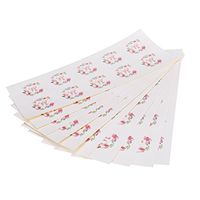 CosCosX 10 Sheets Flower Design Stickers Paper Labels Sealing Stickers Thank You Invitations Envelope Letter