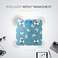 Cute Cartoon Bears Bodyweight Scale Digital Weighing Scale Body Weight Scales Tracks 8 Key Compositions Analyzer Sync with Fitness Apps 400 Lbs
