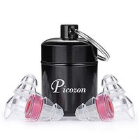 Picozon High Fidelity Earplugs with Acoustic Filter, Noise Reduction Music Earplug with Aluminum Box for Musician, DJ, Drummer, Festival, Nightclub etc - Red