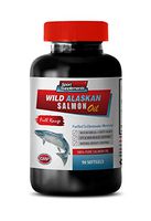 Heart Health Supplements for Women - Wild Alaskan 100% Pure Salmon Oil - Wild Alaskan Fish Oil Cholesterol Support - 1 Bottle 90 Softgels
