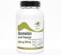 Bromelain 500mg and Papaya 500mg ~ 90 Capsules - No Additives ~ Naturetition Supplements