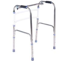 Lyqqqq Elderly Walker Foldable Corner Cane Stainless Steel Walker Wheelless Folding Walker