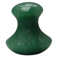 Exttlliy Mushroom Shaped Jade Gua Sha Scraping Board Smooth Massage Stone Tool for SPA Acupuncture Therapy (Green)