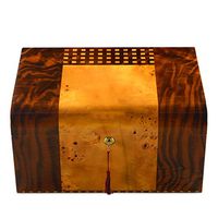 YX Cigar Box - Imported Cigar humidor Cedar Wood Piano Paint moisturizing Box Multi-Layer Cigar Box (Color : Brown)