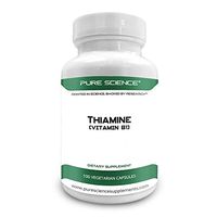 Pure Science Vitamin B1 Thiamine 100mg,5mg BioPerine - 100 Veg Caps