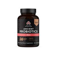 Ancient Nutrition, Ancient Probiotics Skin, 50 Billion CFU, Healthy Skin and Digestive Functions, Shelf Stable, 90 Capsules…
