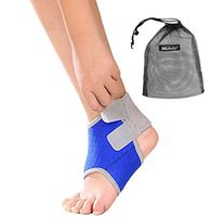 Girls Boys Ankle Support Brace Compression Ankle Strap Immobilization Foot Wrap for Sprain Arthritis Pain Relief, Tendon Injury Recovery Re-injury Protection (Blue, EU 36-39, recommend Kids US 5-8)