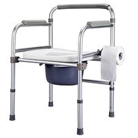Commode Chair Hmhope Mobile Adjustable Height Folding Lightweight Aluminum Bath Chair Elderly Pregnant Women Use