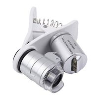 ElectroOptix Magnifier Microscope 60X HD Lens with Led Light Mini Portable Illumination Magnifying Glass for Taking Close Up Photos Jewelry Identification Silver Loupe