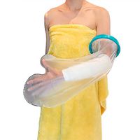 iBstone Waterproof Short Arm Cast Cover for Shower, Watertight Bandage Protector for Adult and Teens Half Arm. Resuable Shower Sleeve to Stay Completely Dry