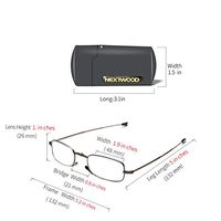 Reading Glasses 3 Color Black and Gun Gray and Red Reader Tight Folding Neutral Glasses Reading (Gun Gray, 1.0x)