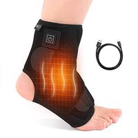Doact Heated Ankle Brace for Men and Women, Heat Therapy Ankle Support Compression Wrap for Injury Joint Recovery, Ankle Sprain Swelling, Arthritis, Tendinitis, Strain, Fatigue, Fit Left/Right Foot